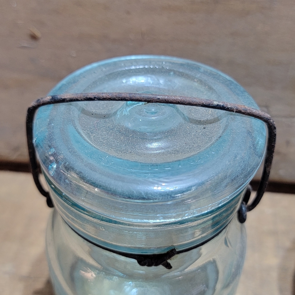 Pair Of Vintage Rare Half Pint Jars - Putnam And Mason 1/2 Pints - Picture 4 of 10